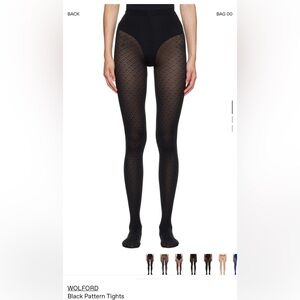 Wolford black pattern tights